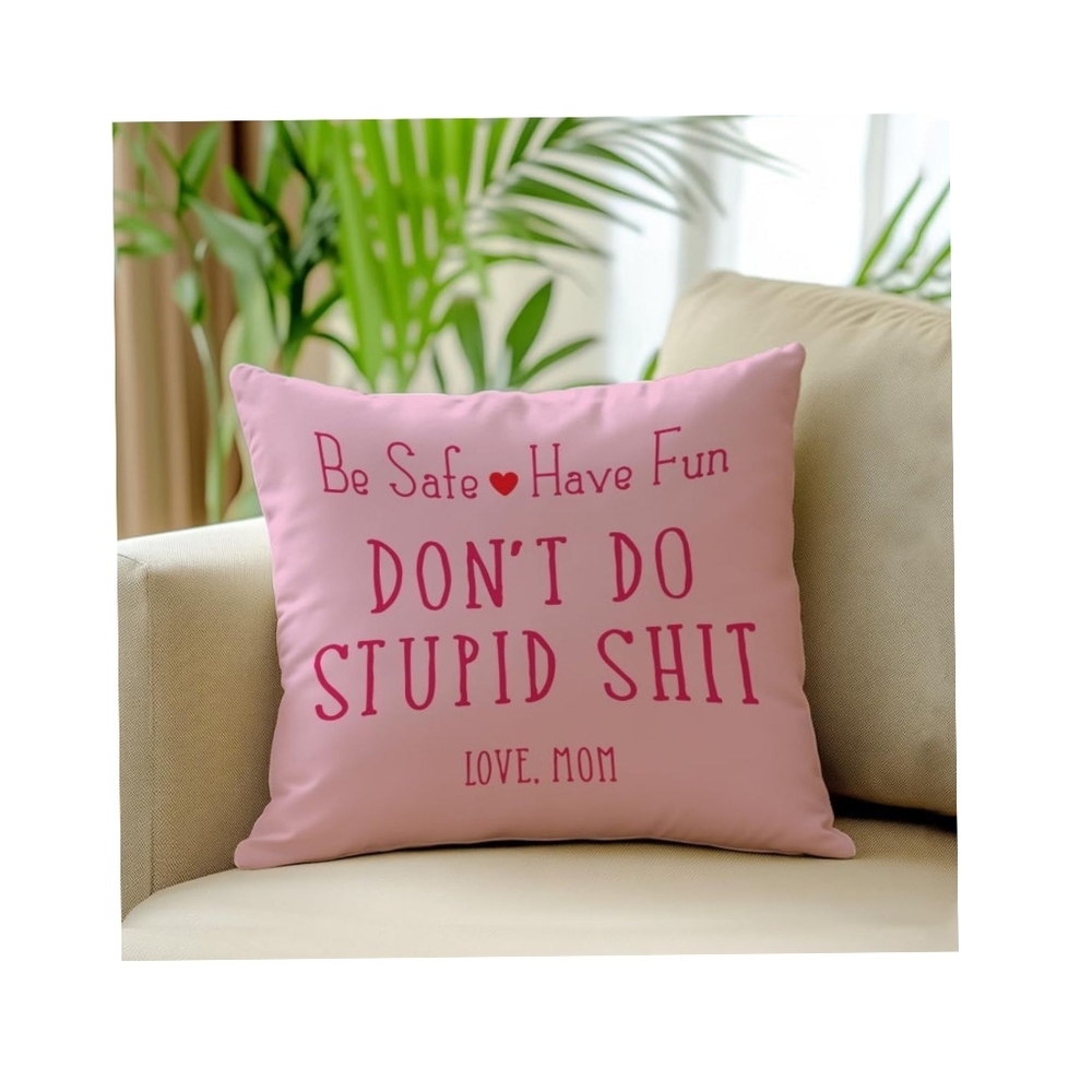 👣4/$20. Funny Pillow Case Double-Sided Call Your Mom & Be Safe Have Fun. NWT - Picture 6 of 6